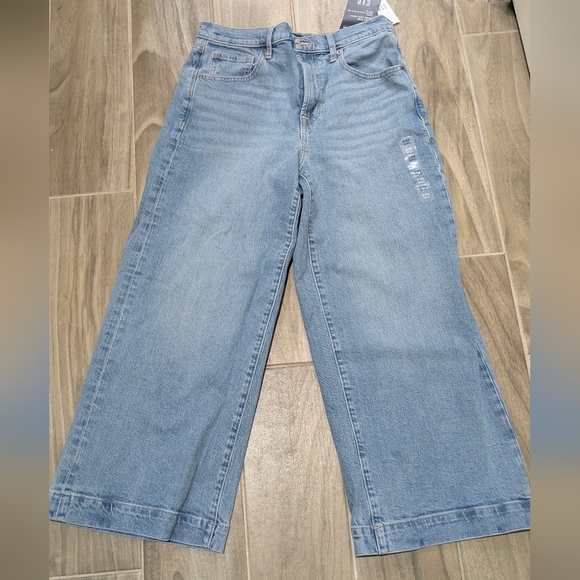 GAP Denim - New Gap Wide-Leg Crop Light Blue Jeans